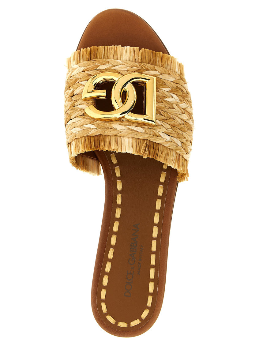 Beige Logo Sandals 4