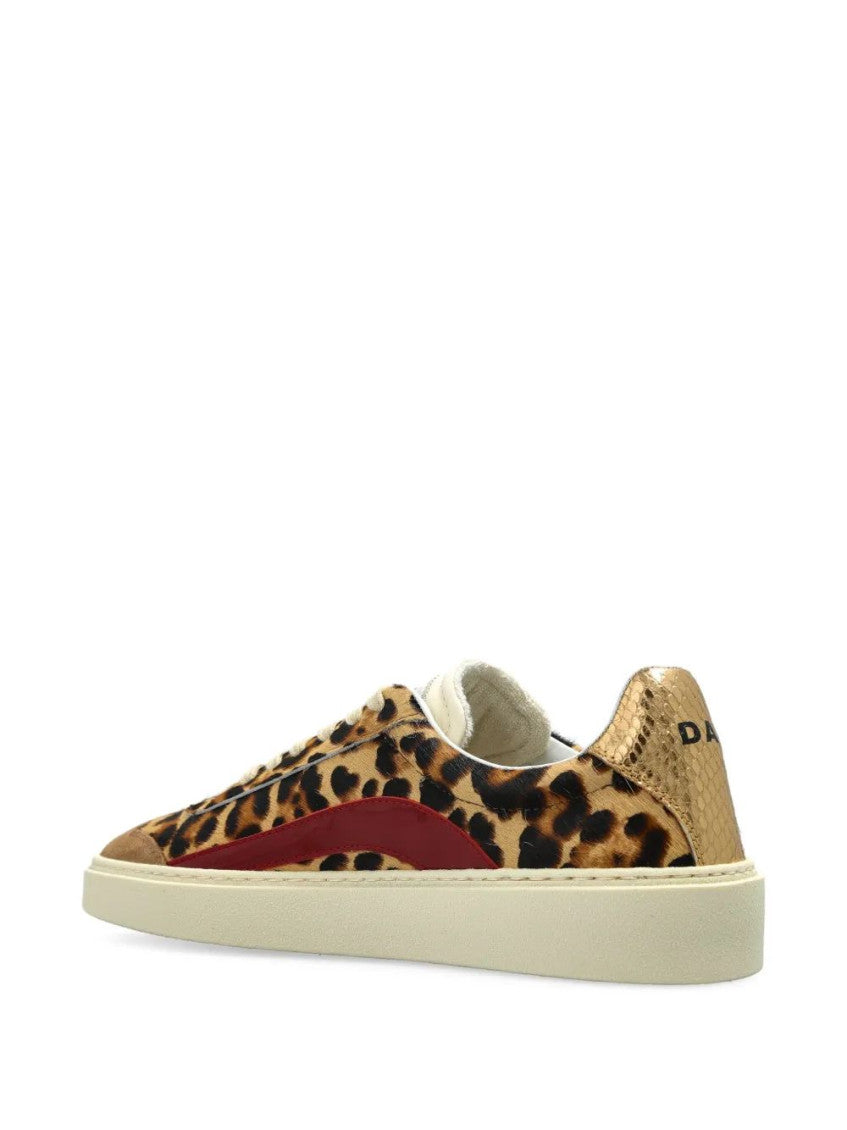 Leopard Print Lace Up Sneakers 2