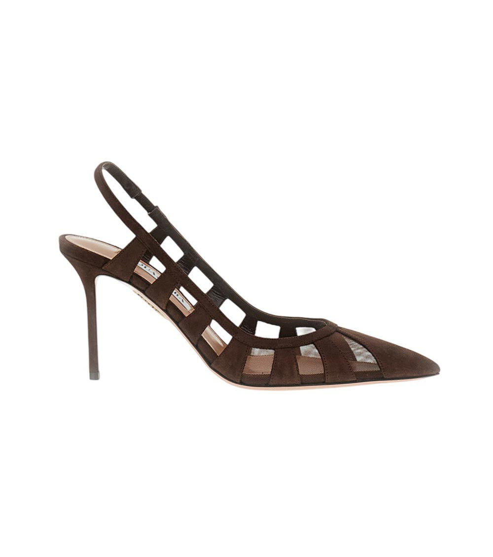 Dark Brown Pointed Toe Pumps 1