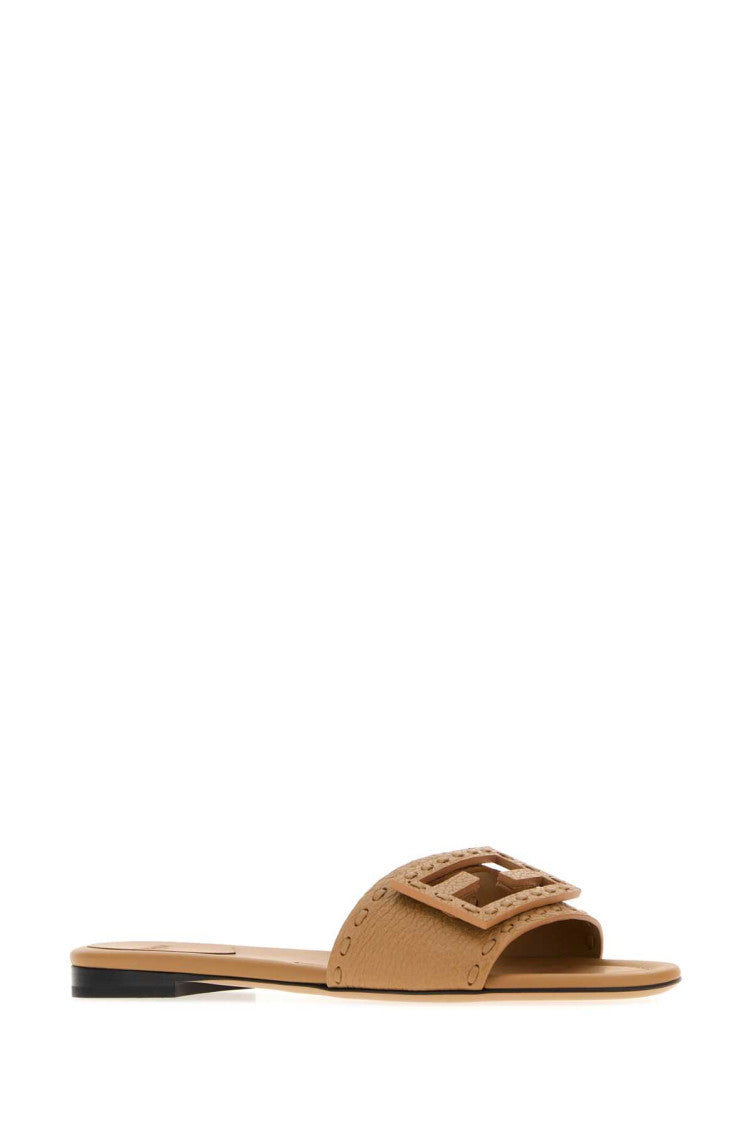 Beige Slip On Flats 4