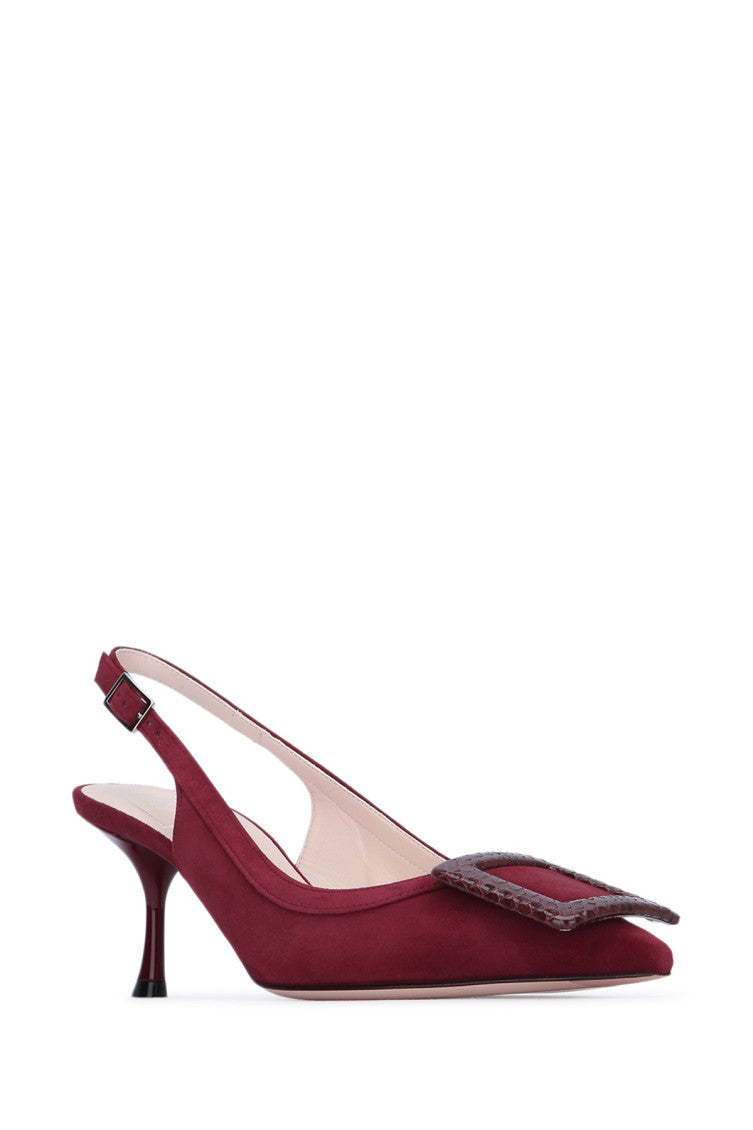 Burgundy Embellished Pumps 2
