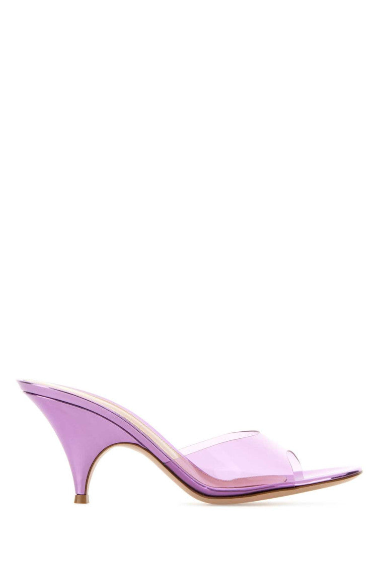Purple Solid Sofia Heels 1