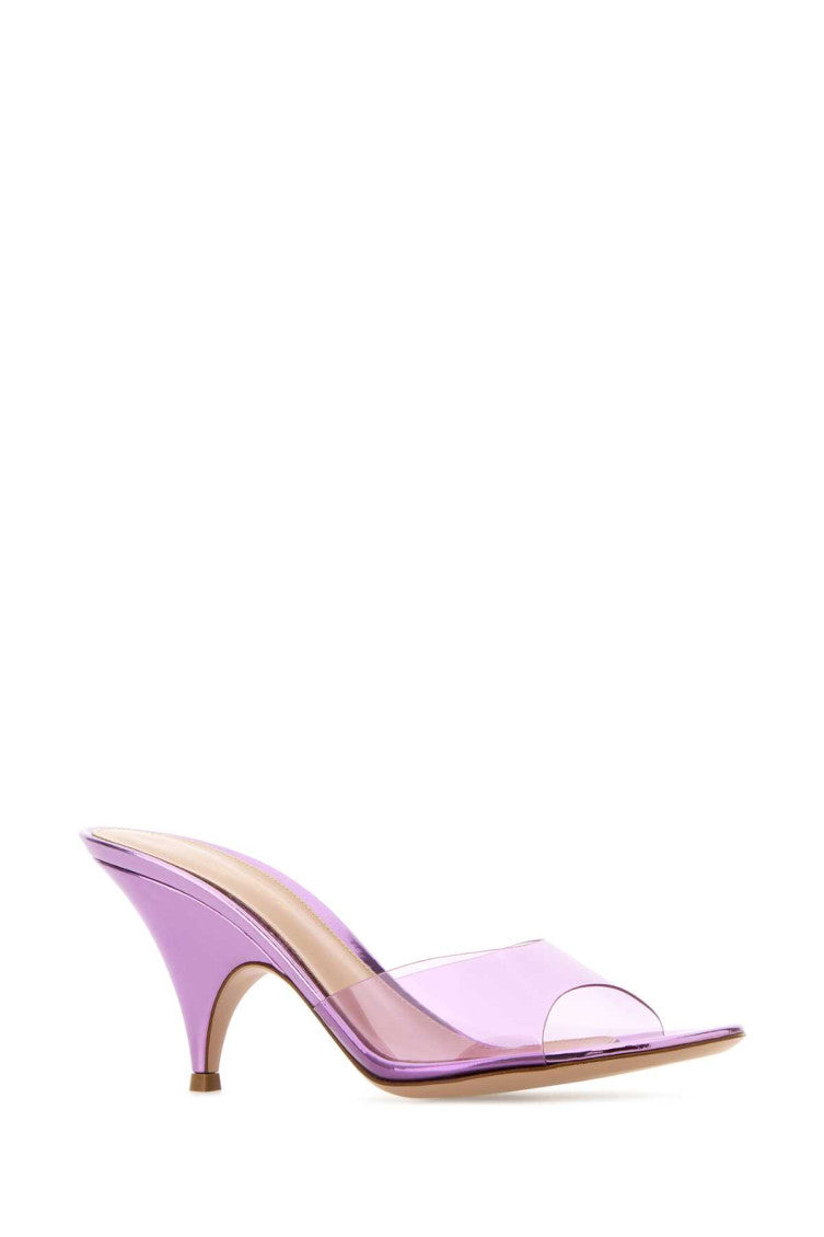 Purple Solid Sofia Heels 2