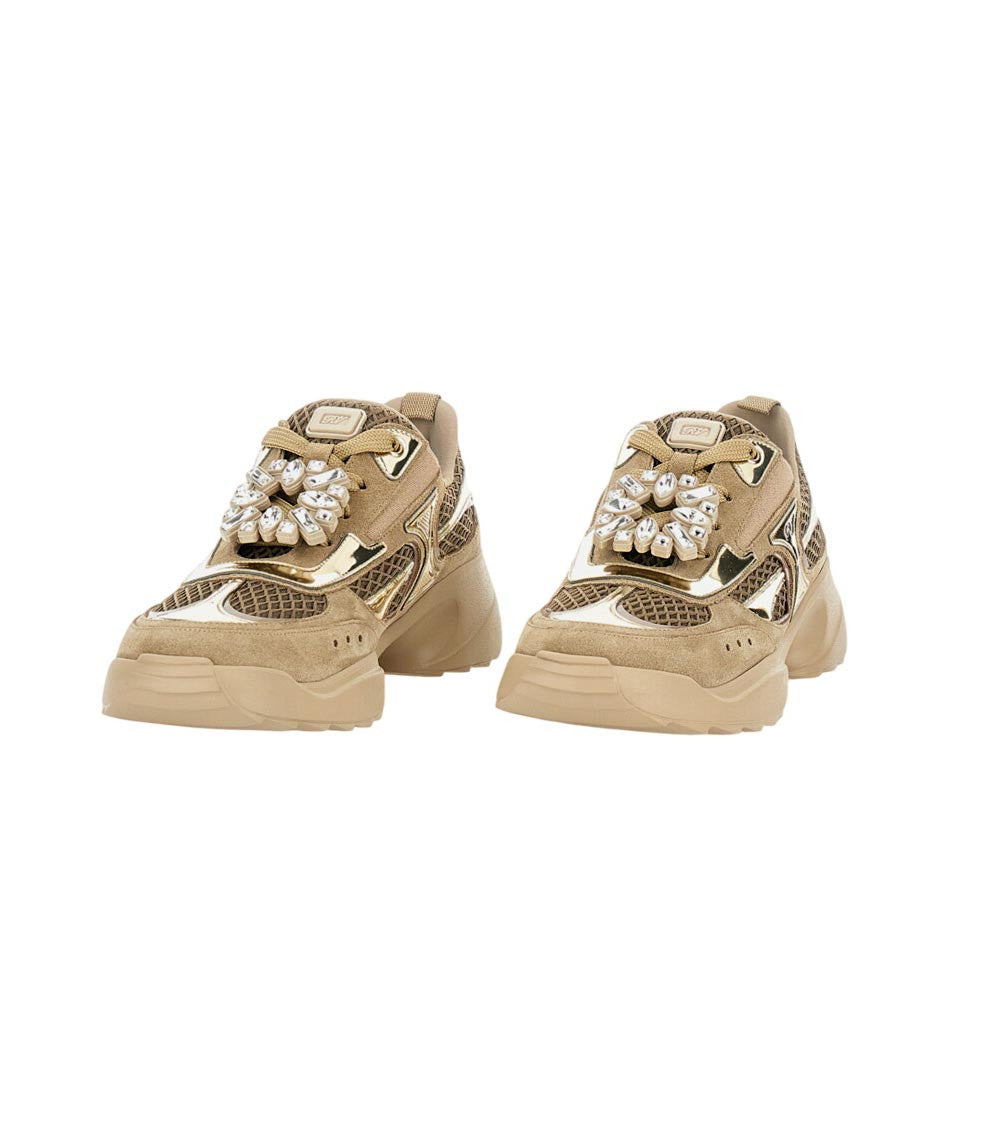Brown Embellished Sneakers 3
