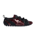 Deep Red Embellished Sneakers 1