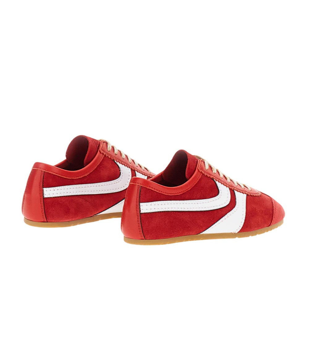 Red Lace Up Sneakers 3