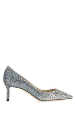 Blue Silver Pointed Toe Pumps 1