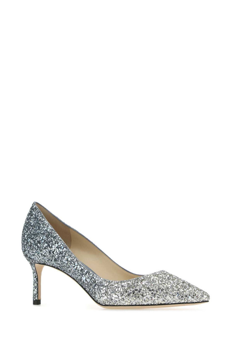 Blue Silver Pointed Toe Pumps 2