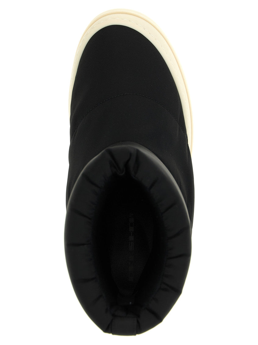 BlackWhite Low Ankle Boots 4