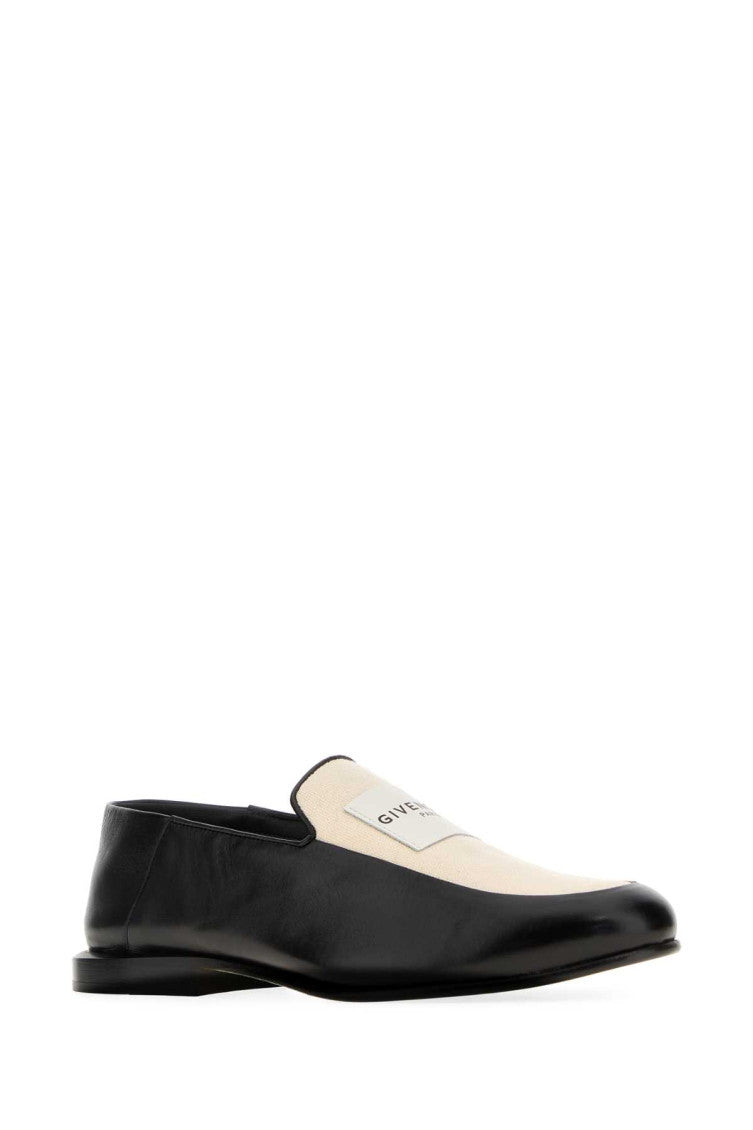Black Two-Tone Leather Loafers 2