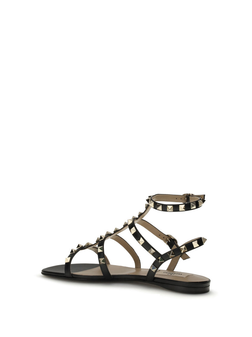 Black Rockstud Sandals 3