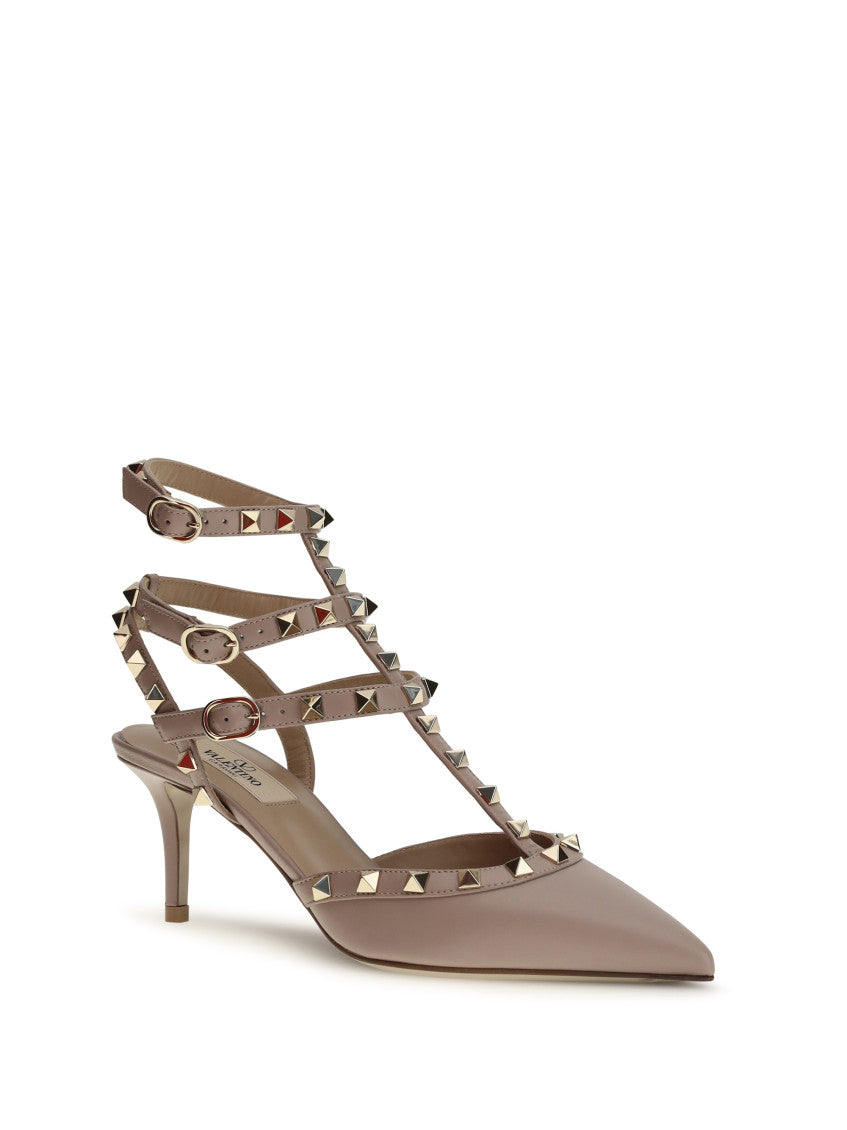 Beige Rockstud Pumps 2