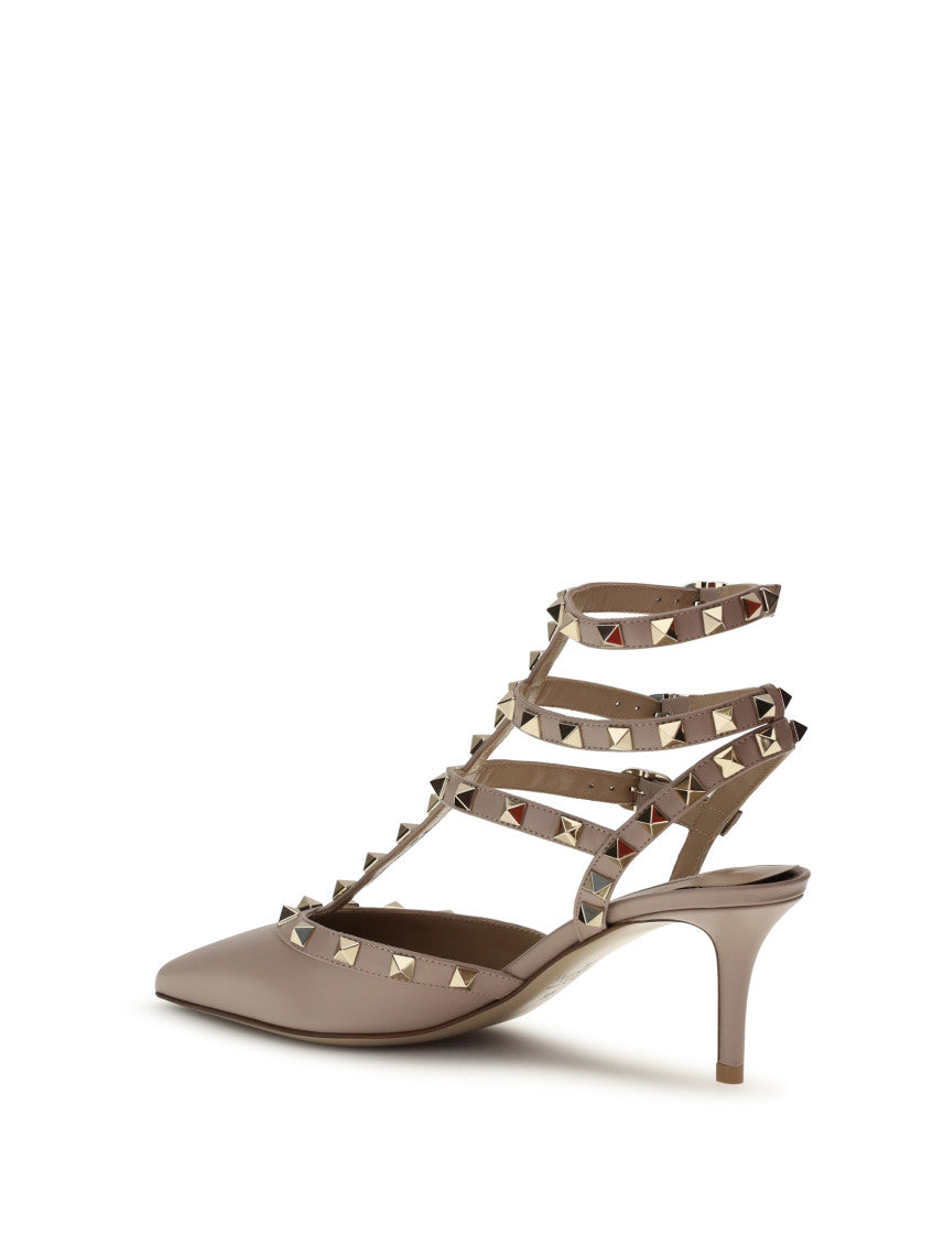 Beige Rockstud Pumps 3