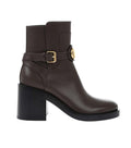 Maroon Leather Ankle Boots 1