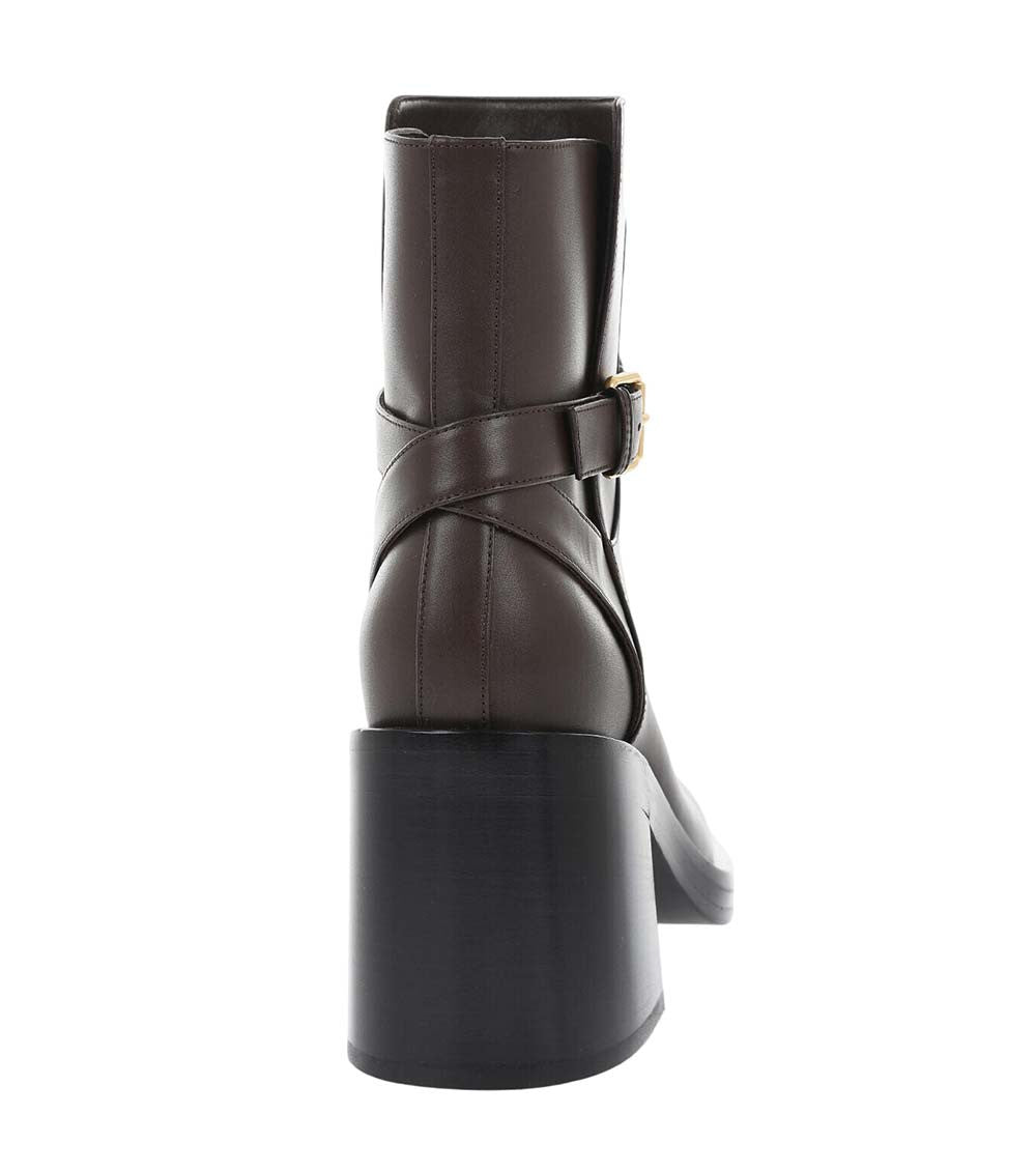 Maroon Leather Ankle Boots 3
