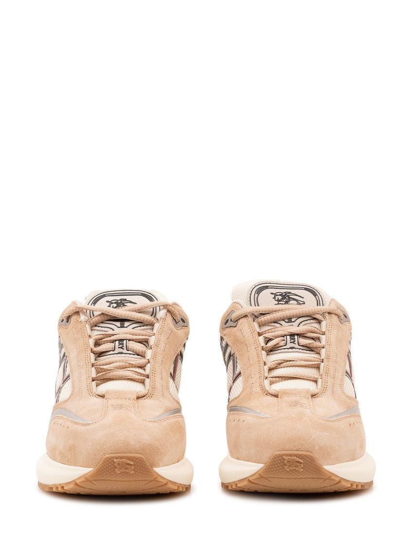 Beige Checks Runner Sneakers 2