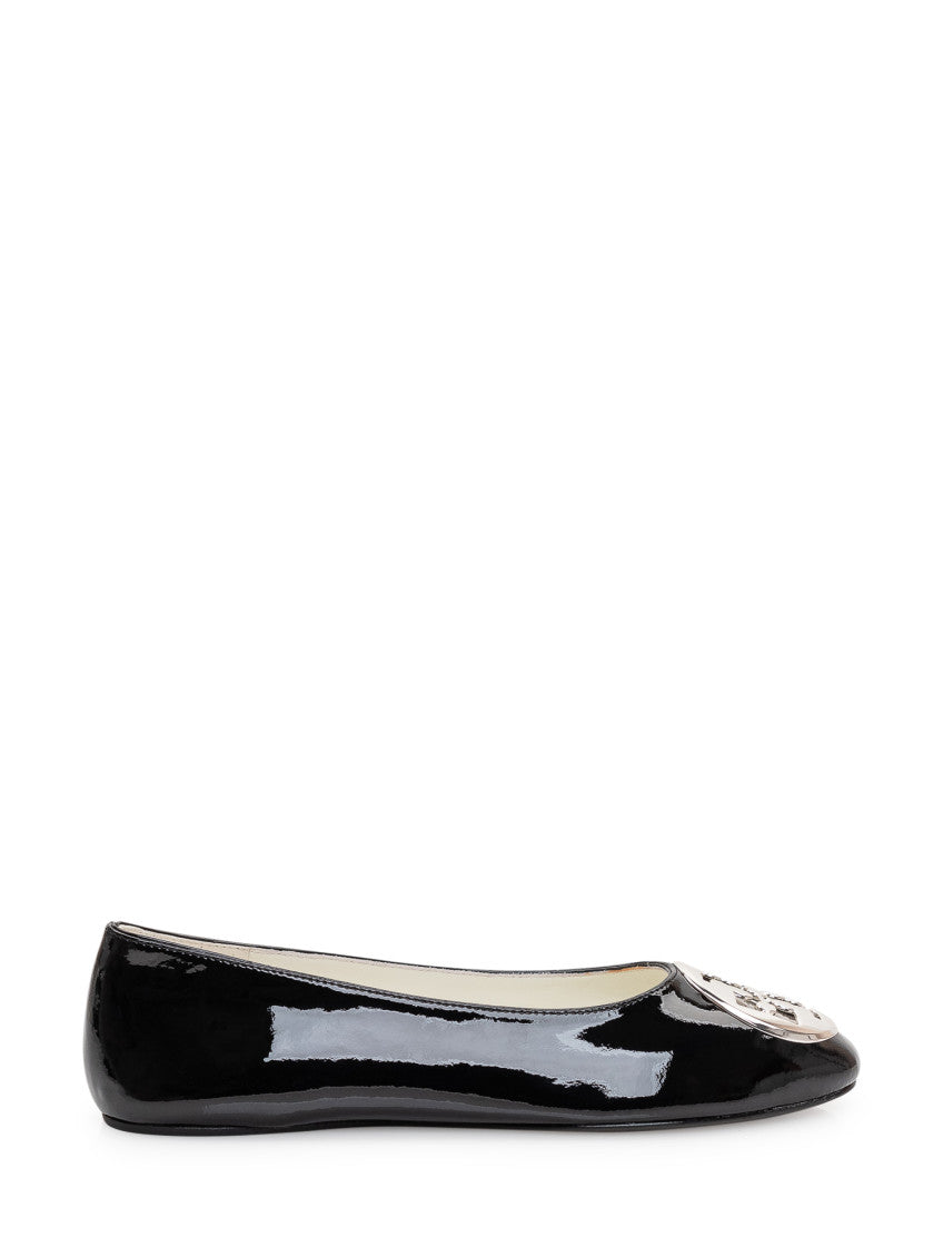 Black Reva Logo Ballet Flats 1