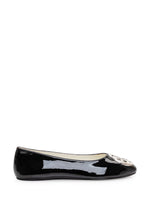Black Reva Logo Ballet Flats 1