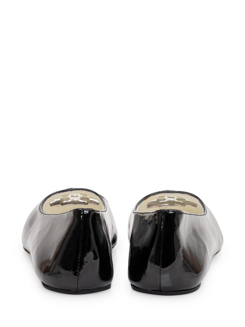 Black Reva Logo Ballet Flats 3
