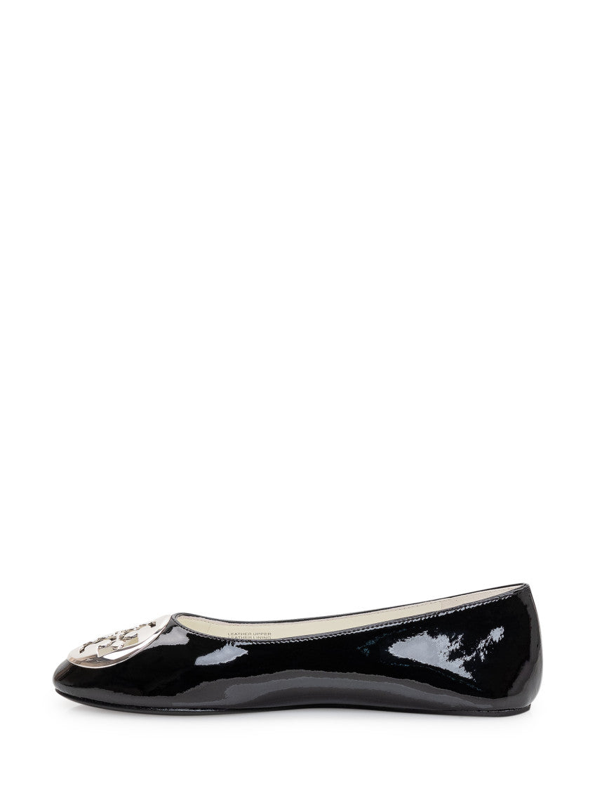 Black Reva Logo Ballet Flats 4