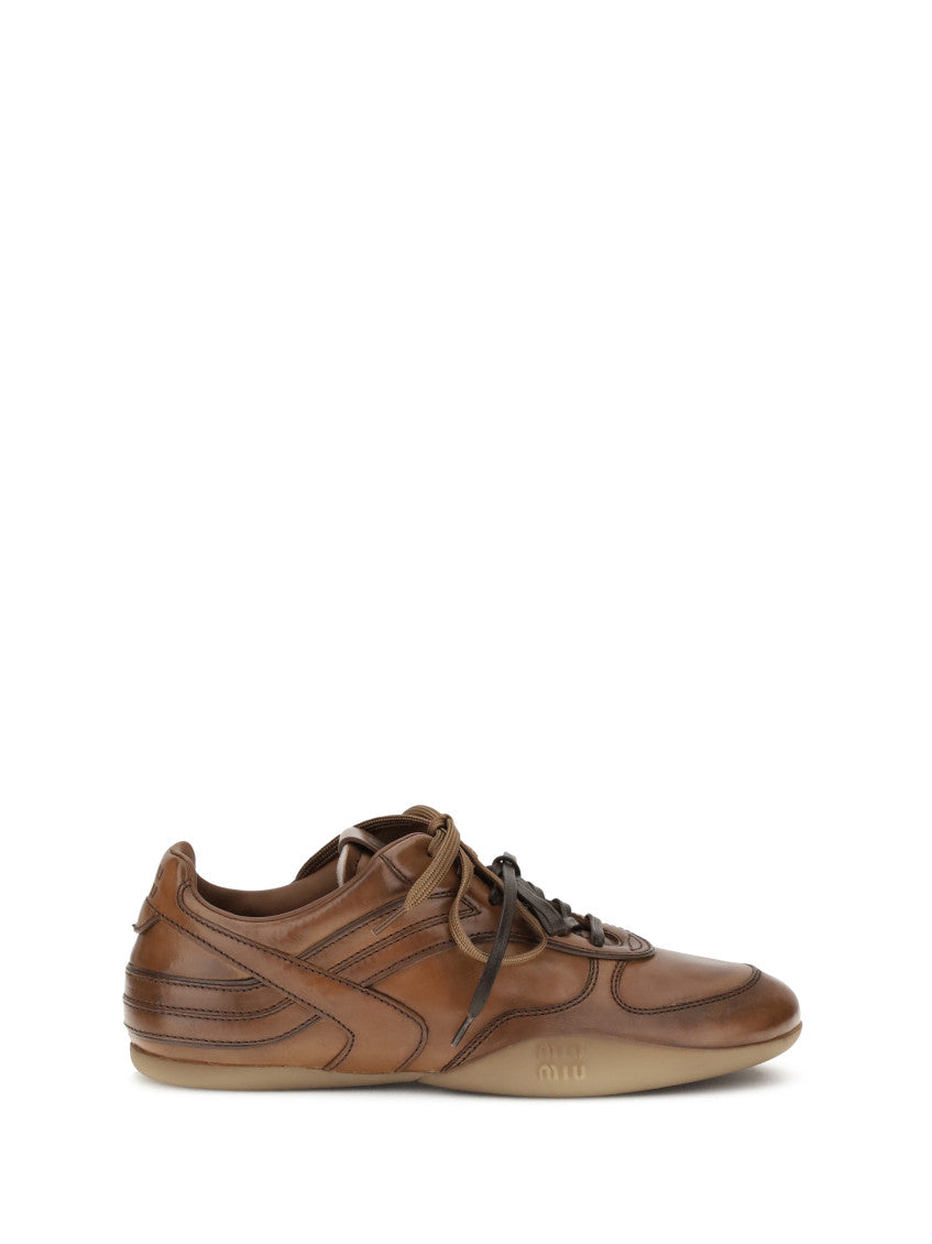 Brown Allacciate Sneakers 1