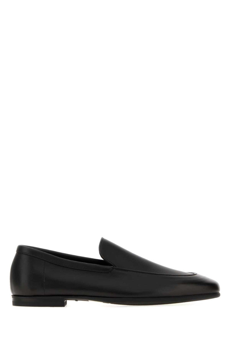 Black Leather Tyne-II Loafers 1