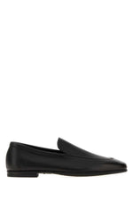 Black Leather Tyne-II Loafers 1