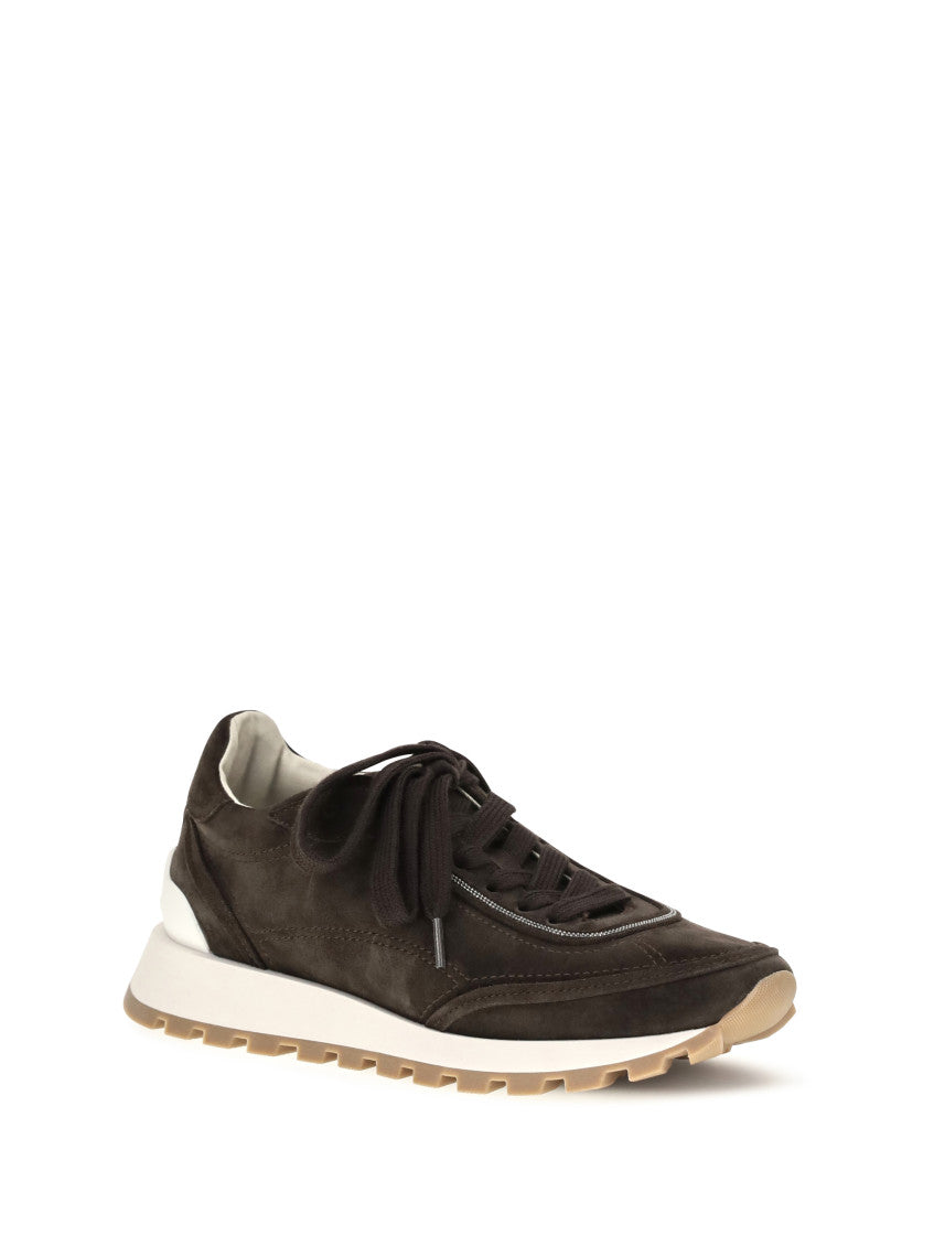 Brown Lace-up Sneakers 2