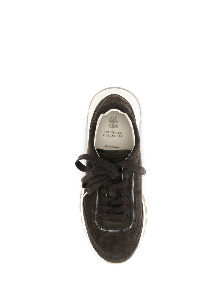 Brown Lace-up Sneakers 4