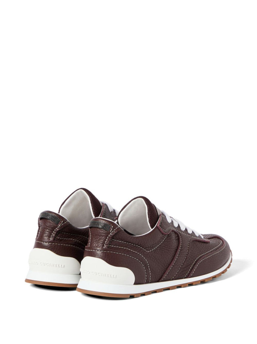 Brown Leather Sneakers 3