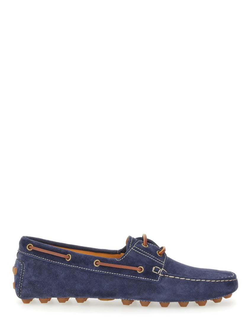 Blue Lace-up Loafers 1