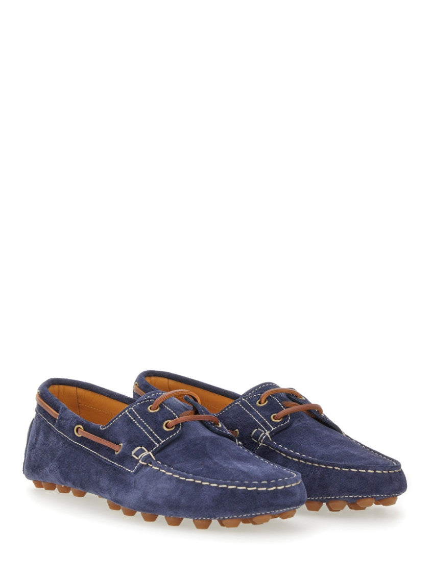 Blue Lace-up Loafers 2