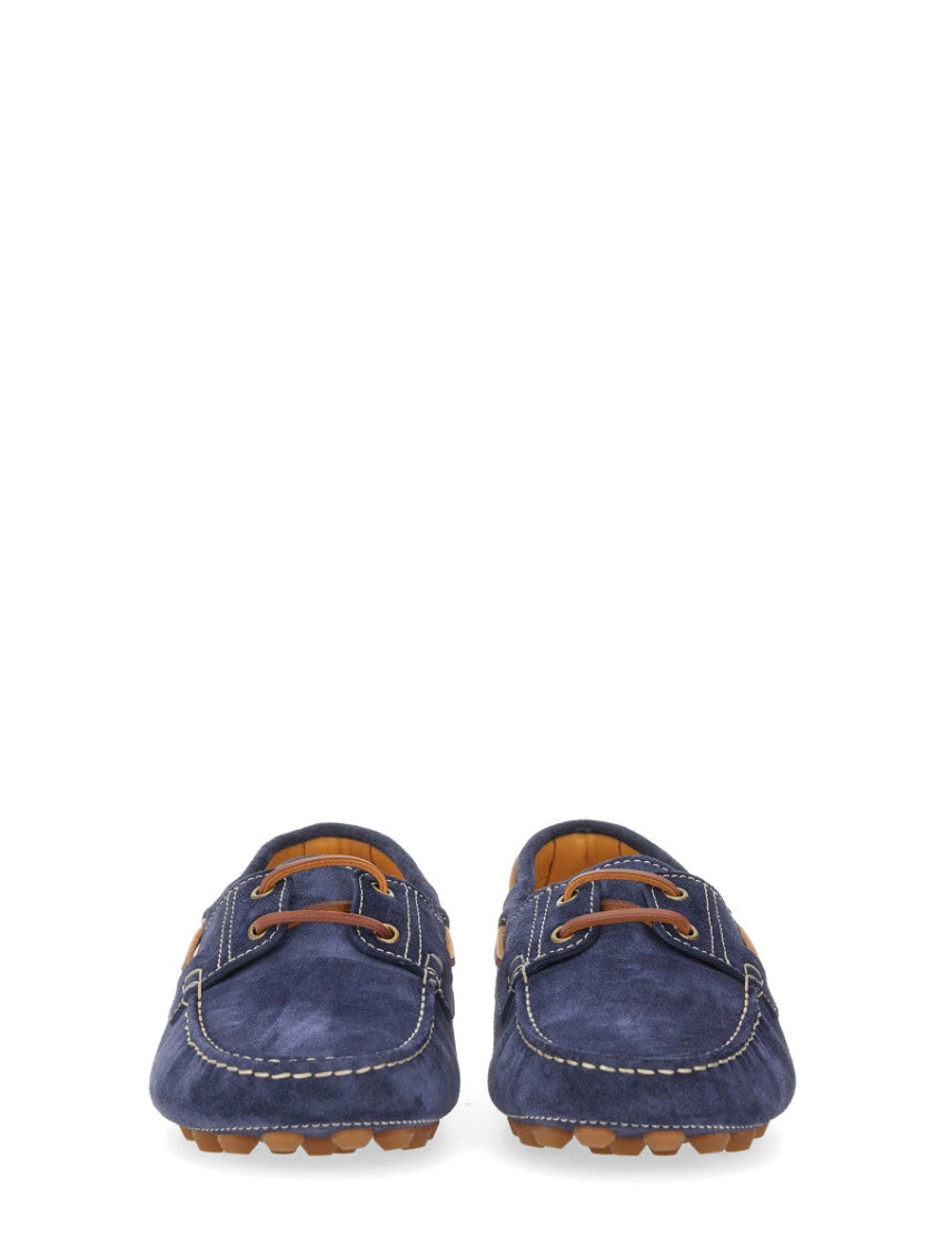 Blue Lace-up Loafers 4