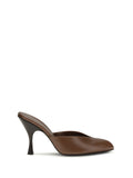Brown Leather Mules 1