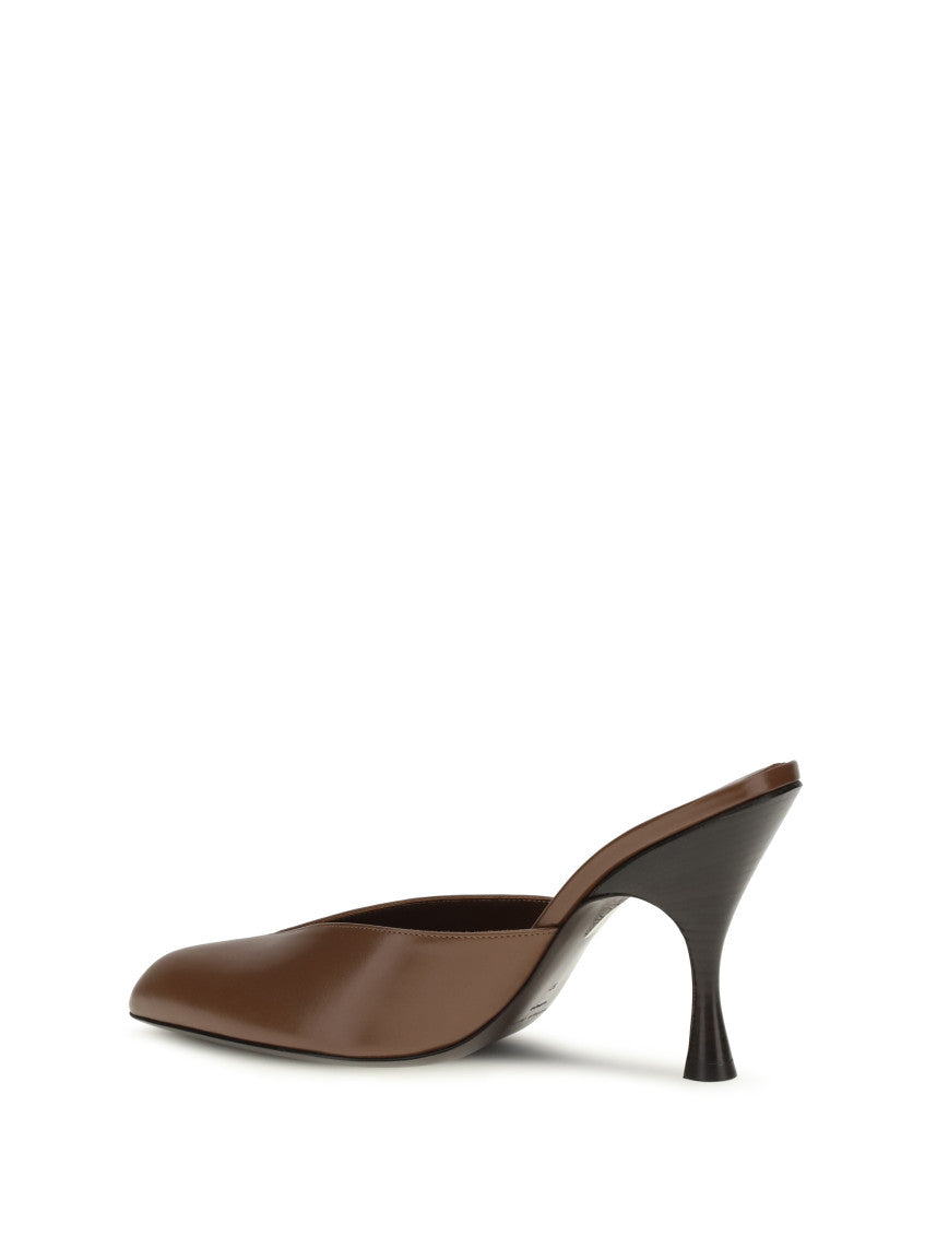 Brown Leather Mules 3