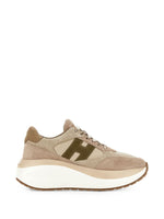 Beige H714 Leather Sneakers 1