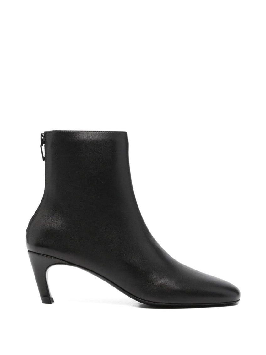 Black Leather ankle boots 1