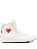 White Heart High Top Sneakers 1