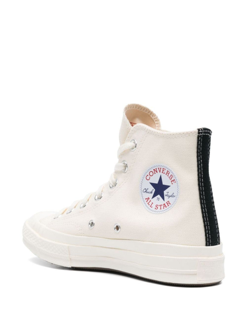 White Heart High Top Sneakers 3