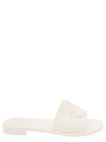 White Slip On Sandals 1