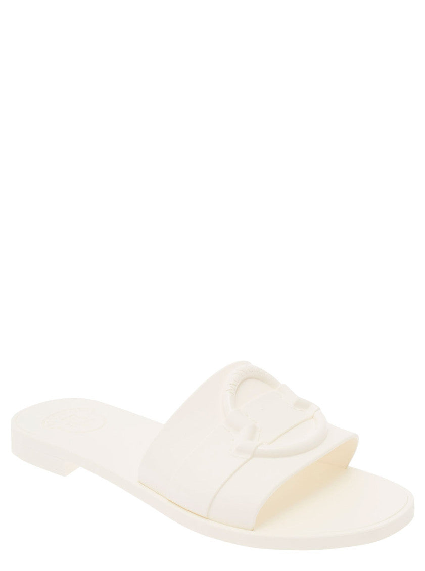 White Slip On Sandals 2