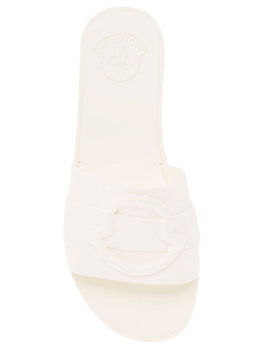 White Slip On Sandals 4