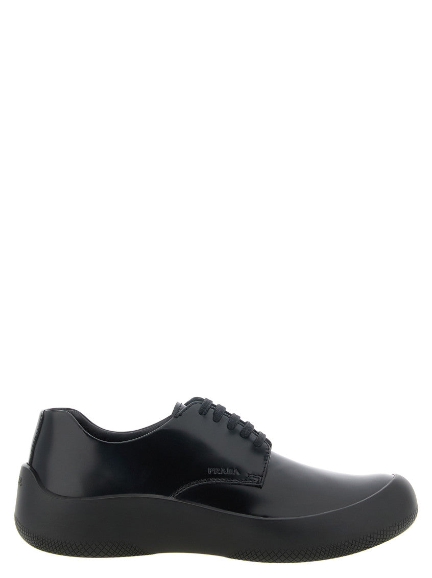 Black Leather Lace-Up Shoes 1
