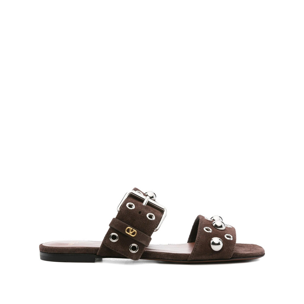 Brown Studded Sandals 1