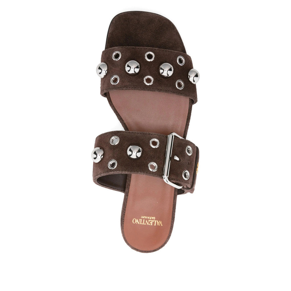 Brown Studded Sandals 2