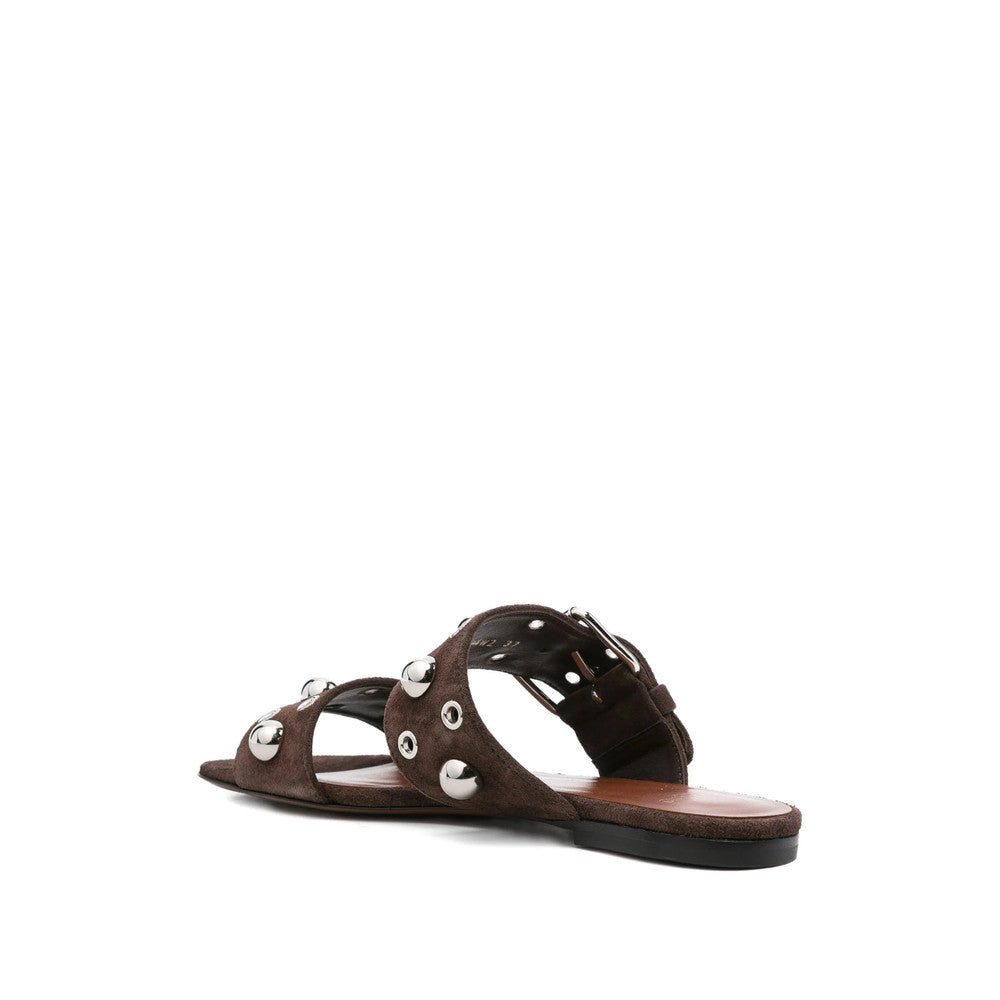 Brown Studded Sandals 3