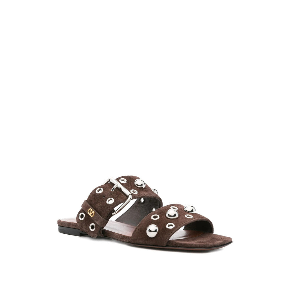 Brown Studded Sandals 4
