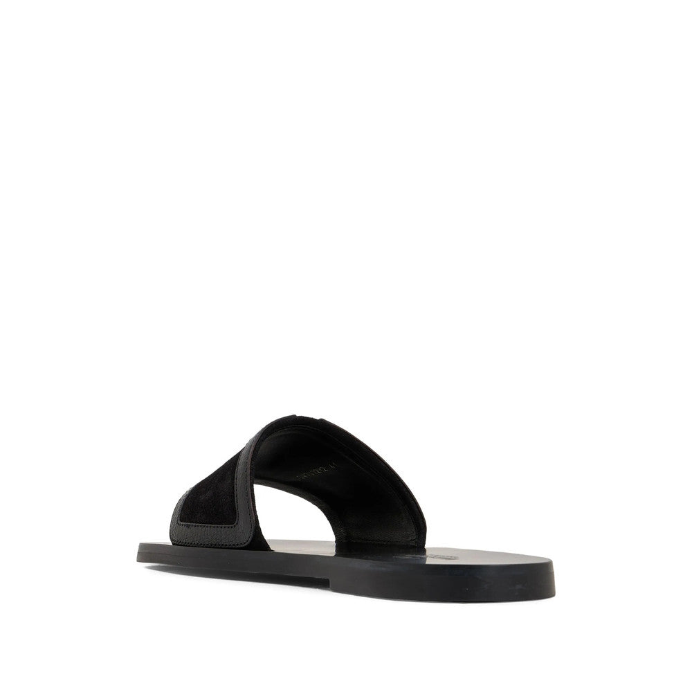Black Logo Superstar Sandals 3