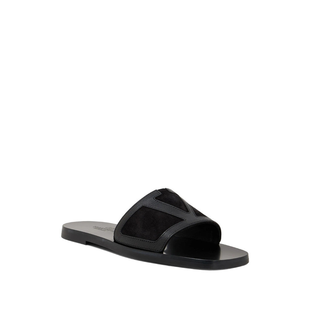 Black Logo Superstar Sandals 4