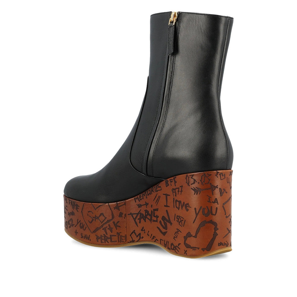 Black Maxime Leather Boots 2